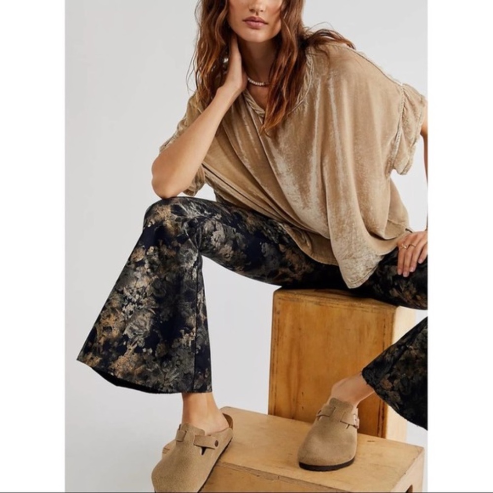 NWT FREE PEOPLE INFERNO FLARE FLOAT BOHO JEANS SZ 26